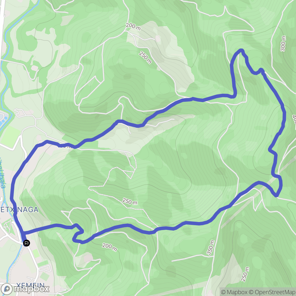 Markina-Xemein : carte du parcours de randonnée - Spain