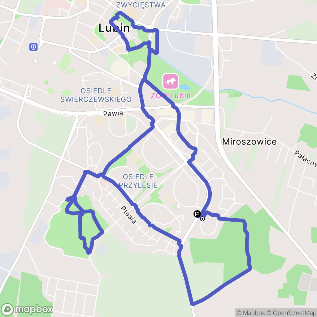 Lubin: mapa trasy - Poland