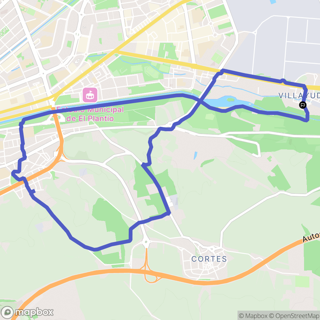 Villayuda : carte du parcours de randonnée - Spain