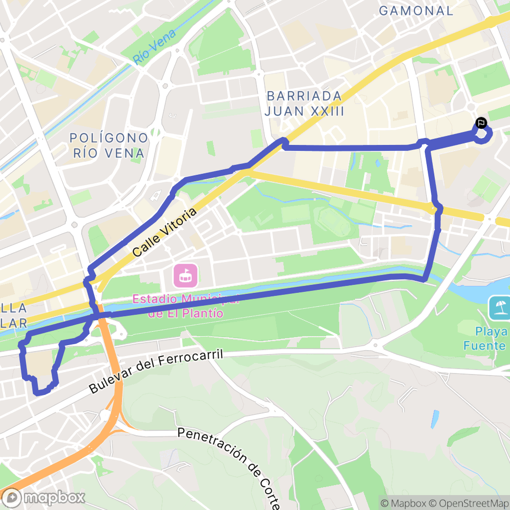 Burgos : carte du parcours de randonnée - Spain