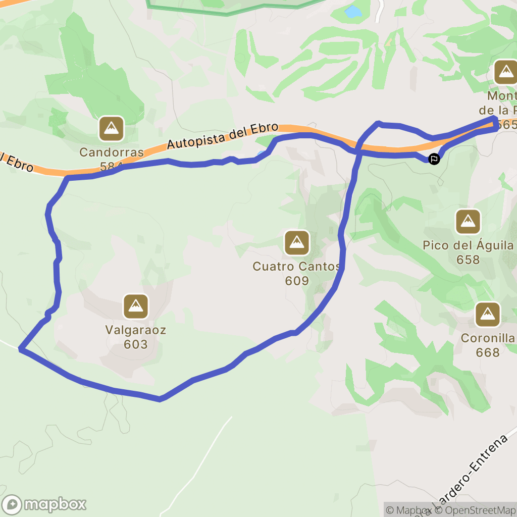 Logroño : carte du parcours de randonnée - Spain