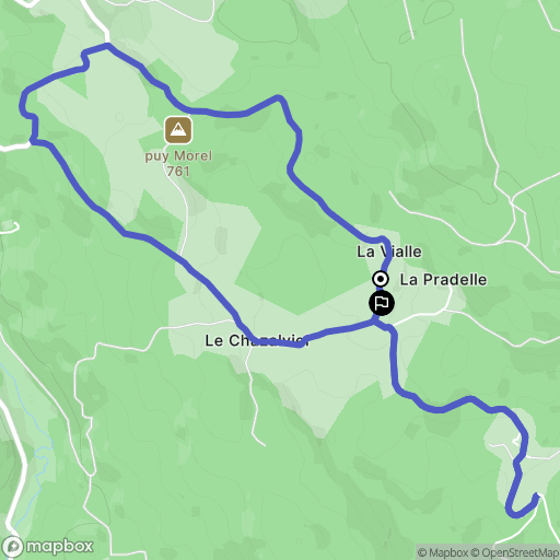 Grandsaigne : carte du parcours de randonnée - France