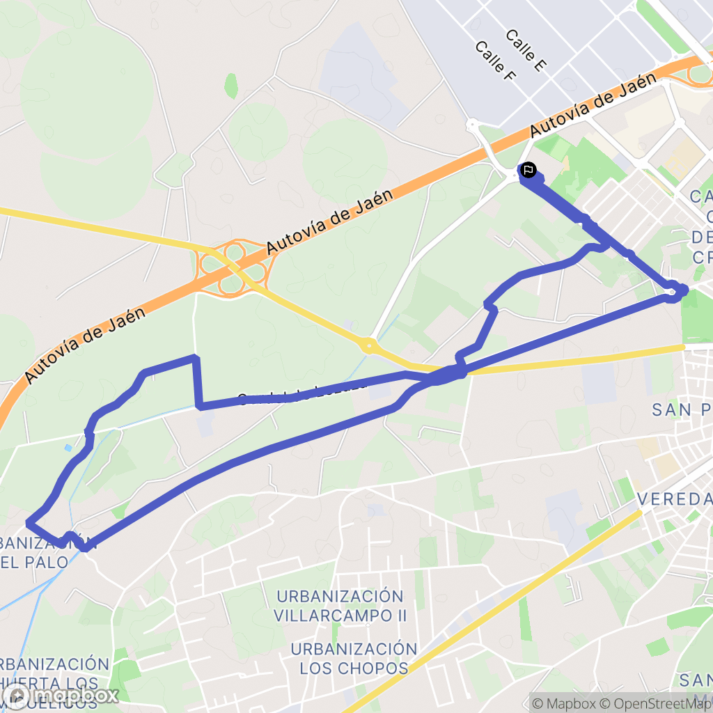 Albacete : carte du parcours de randonnée - Spain