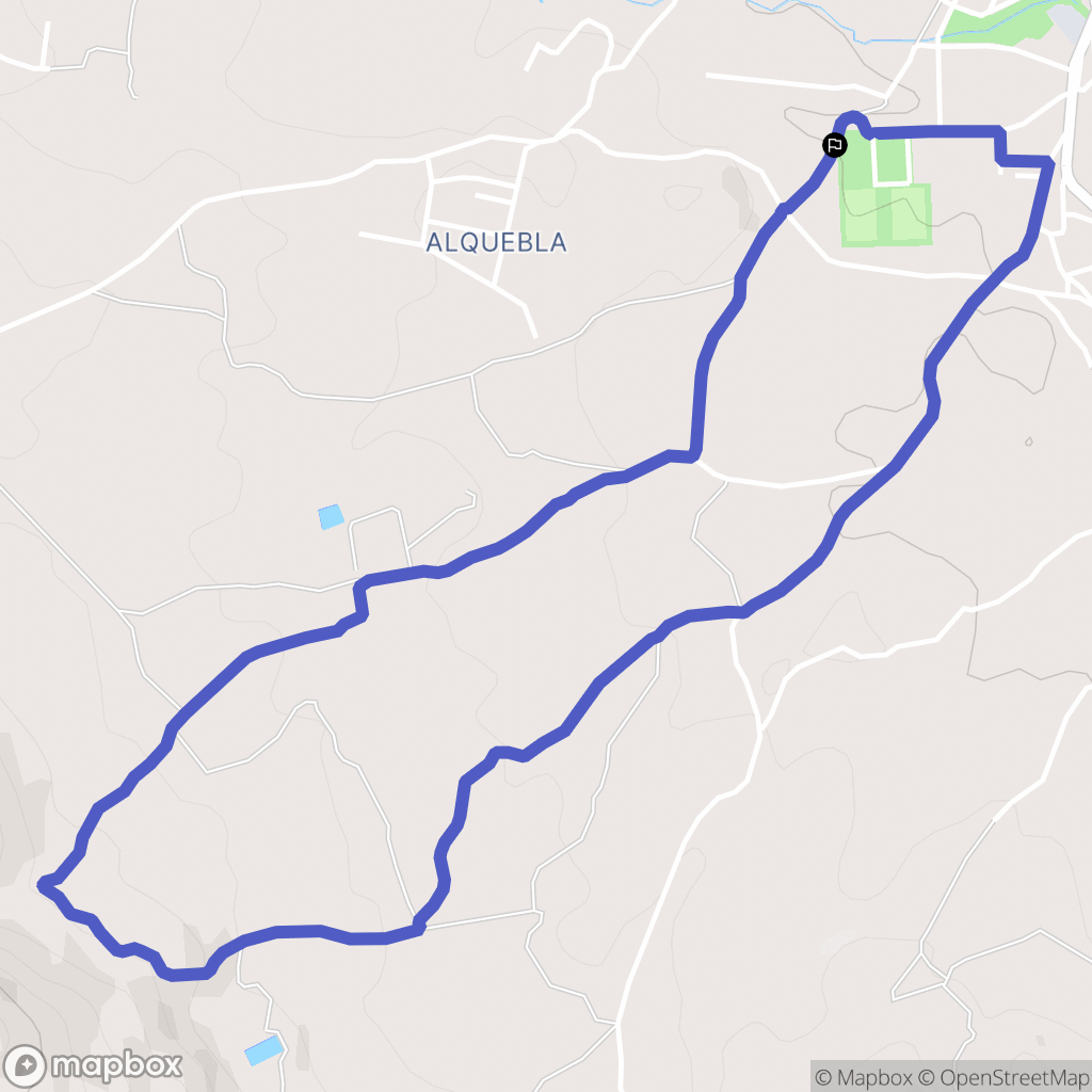 Monóvar : carte du parcours de randonnée - Spain