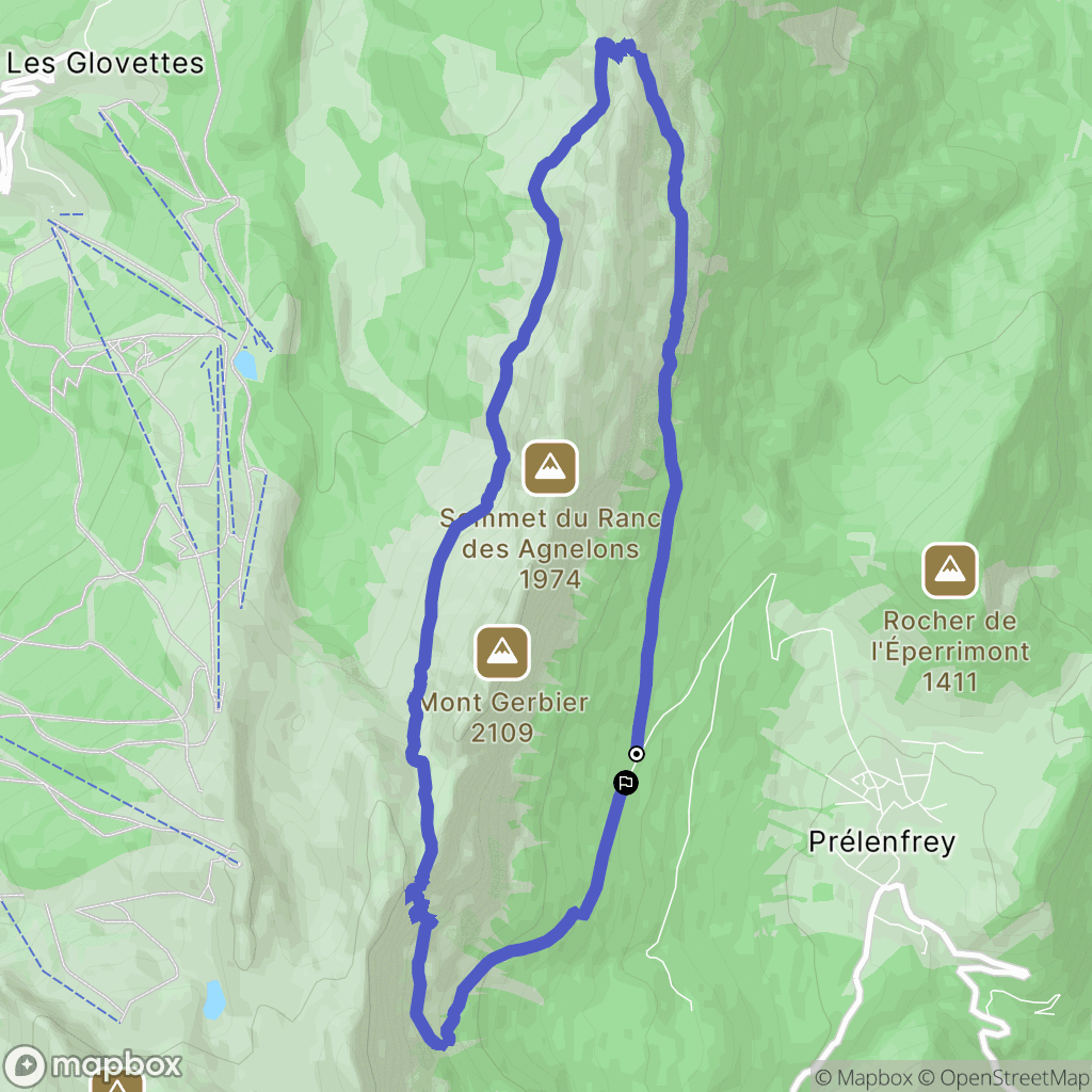 Le Gua : carte du parcours de randonnée - France
