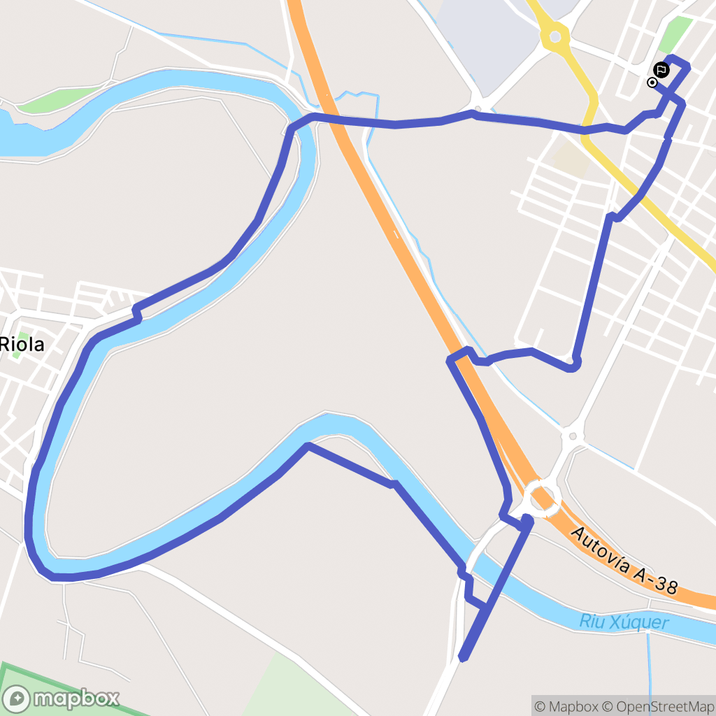 Sueca : carte du parcours de randonnée - Spain