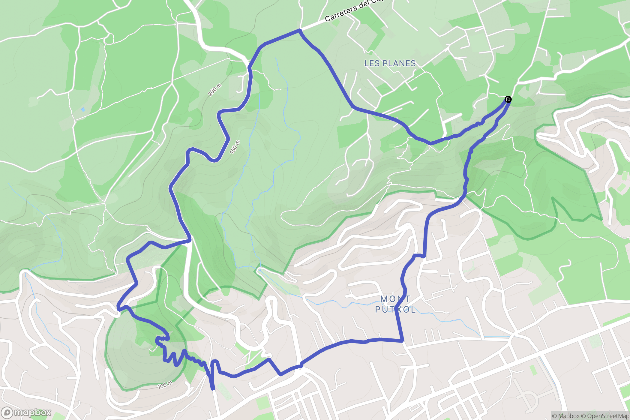 Xàbia : carte du parcours de randonnée - Spain