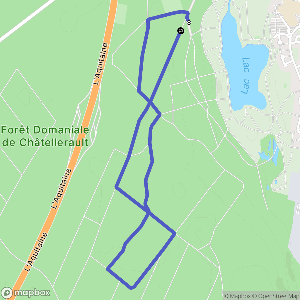 Châtellerault : carte du parcours de randonnée - France