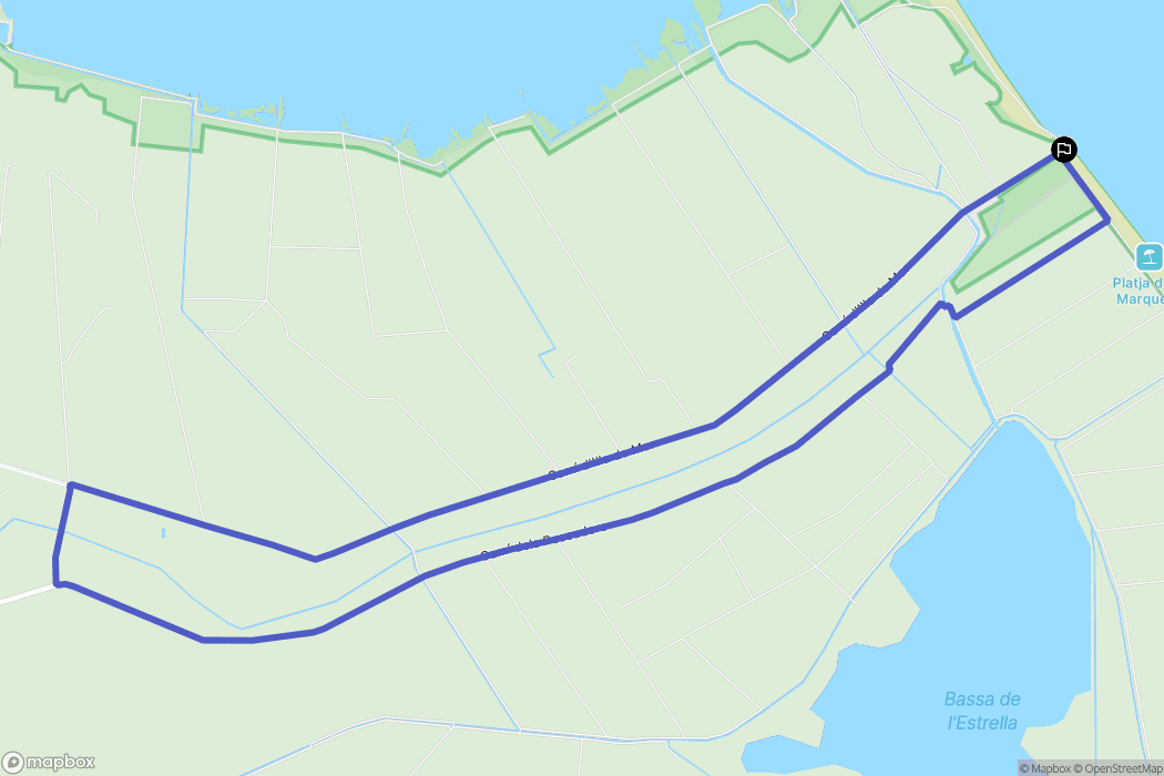 Riumar : carte du parcours de randonnée - Spain