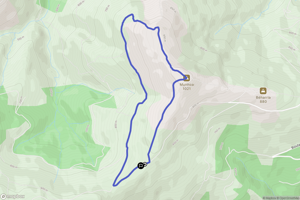 Anhaux : carte du parcours de randonnée - France