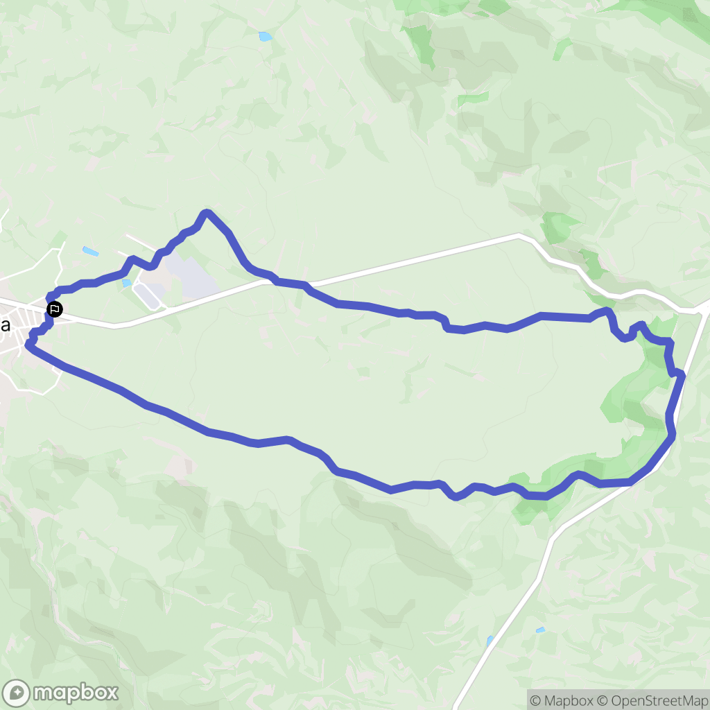 Alloza : carte du parcours de randonnée - Spain
