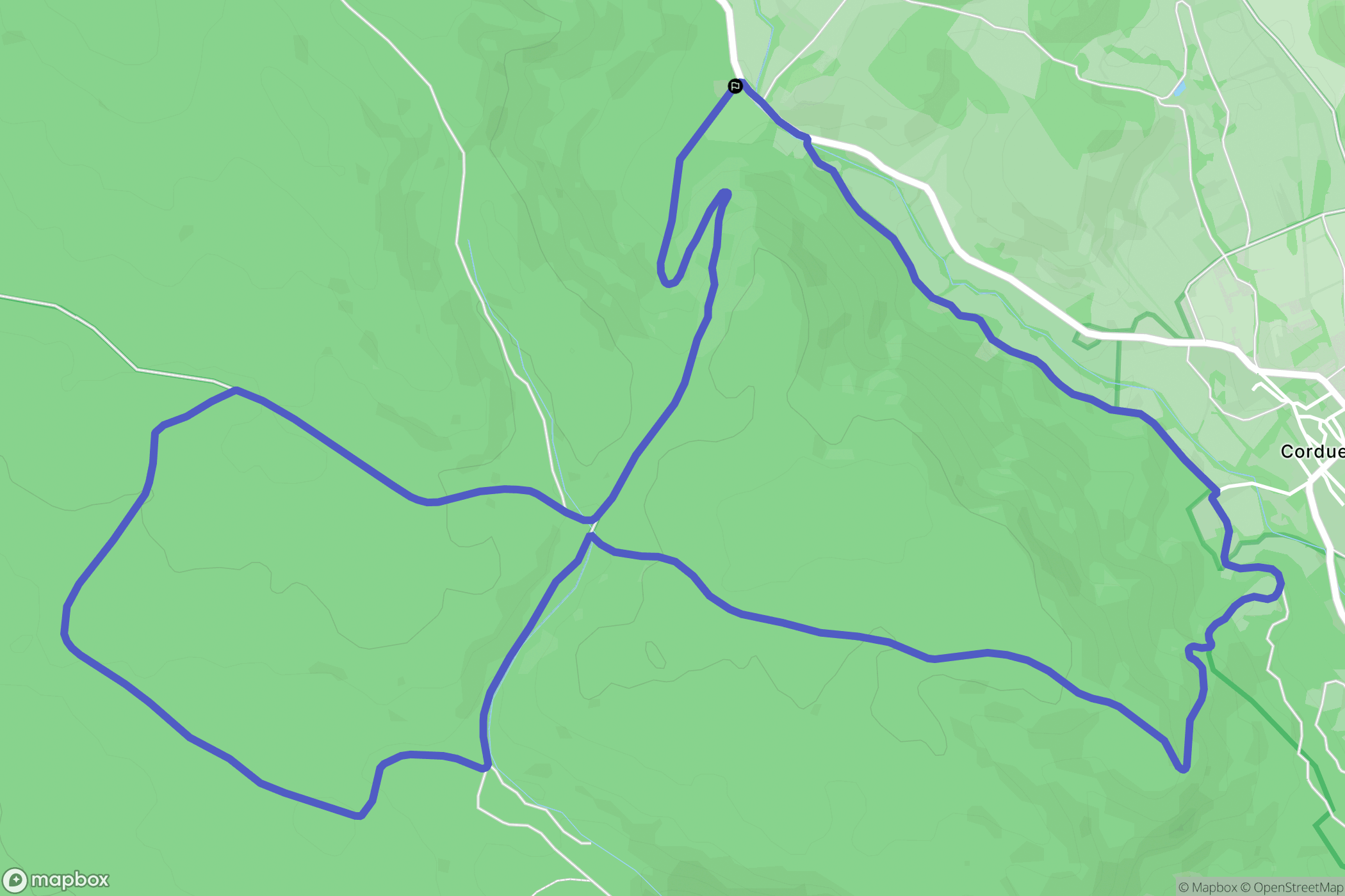 Corduente : carte du parcours de randonnée - Spain