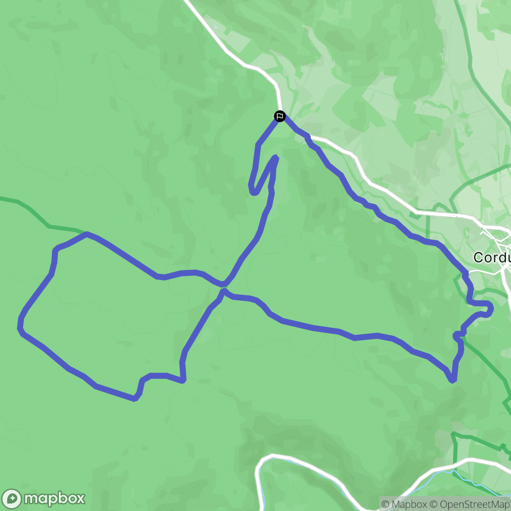 Corduente : carte du parcours de randonnée - Spain