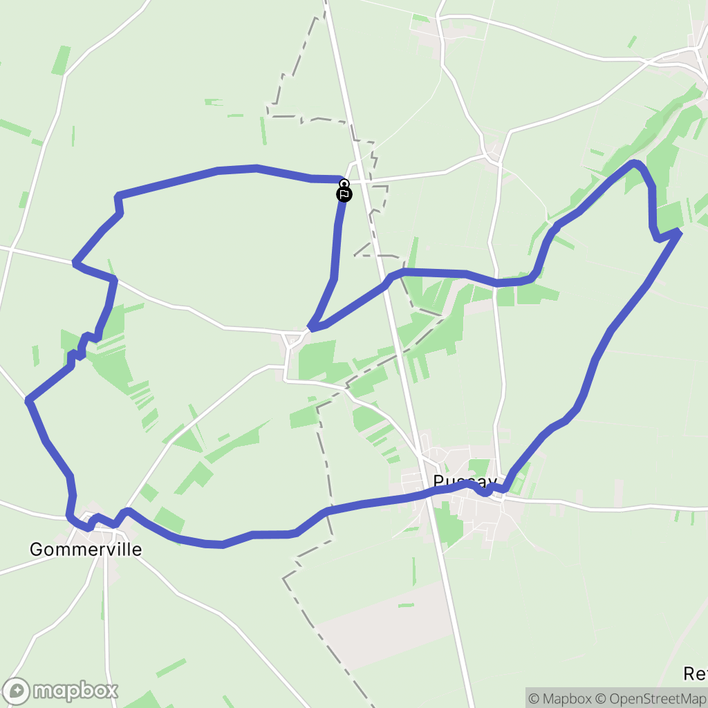 Gommerville : carte du parcours de randonnée - France