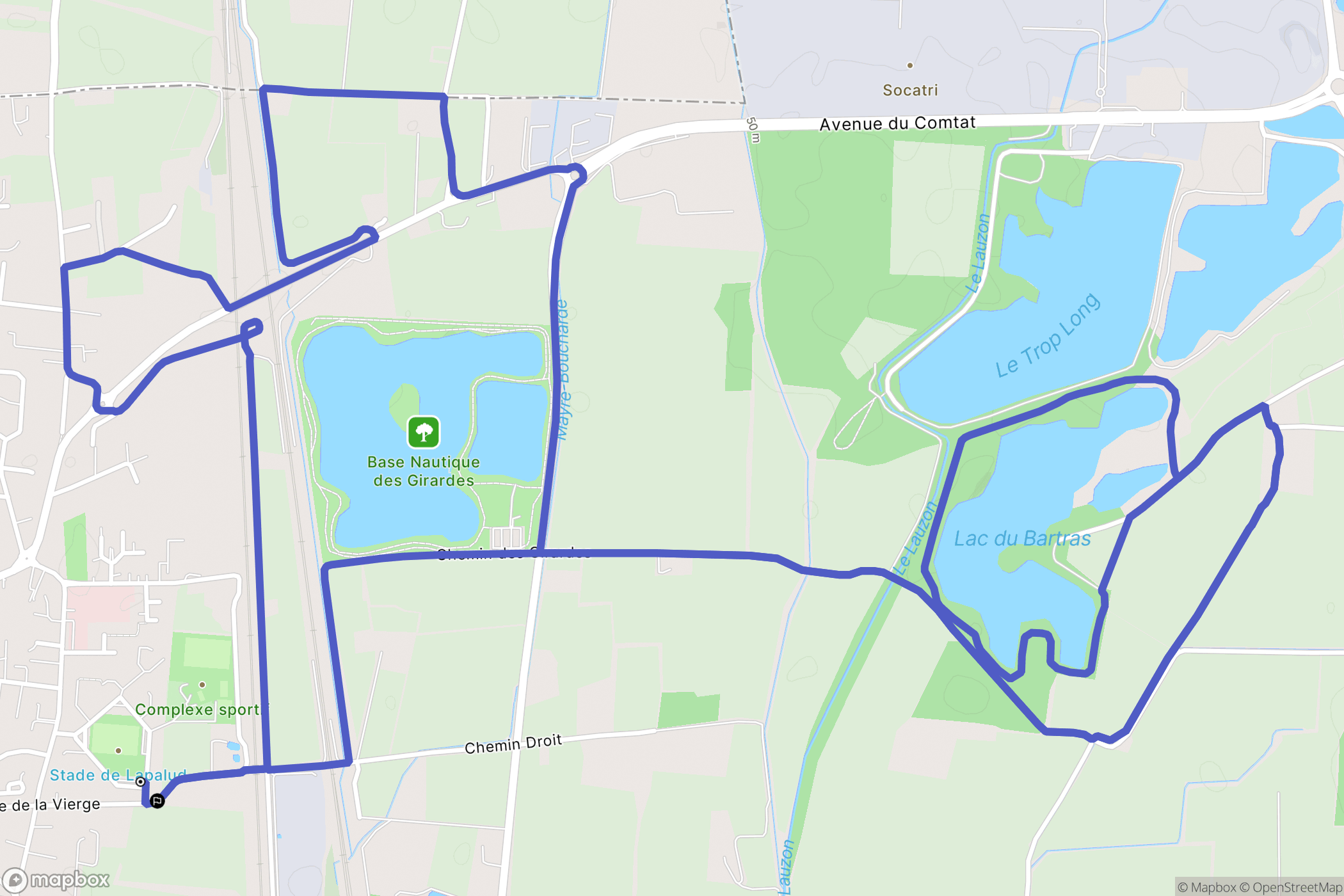 Lapalud : carte du parcours de randonnée - France