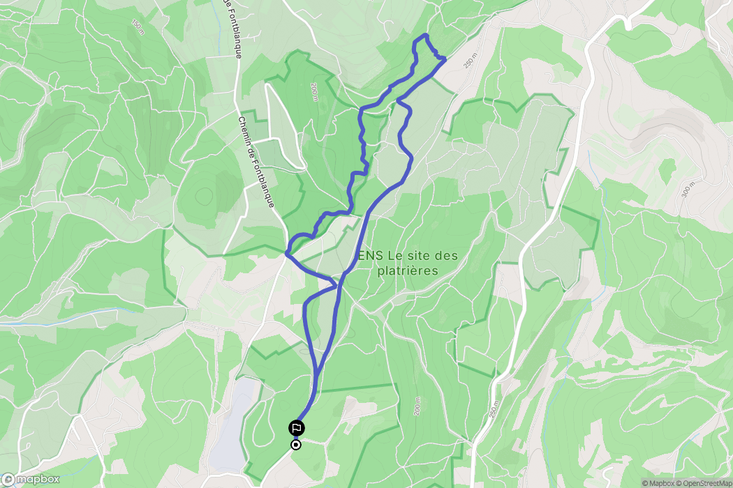 L'Isle-sur-la-Sorgue : carte du parcours de randonnée - France