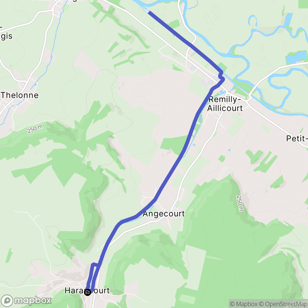 Haraucourt : carte du parcours de randonnée - France