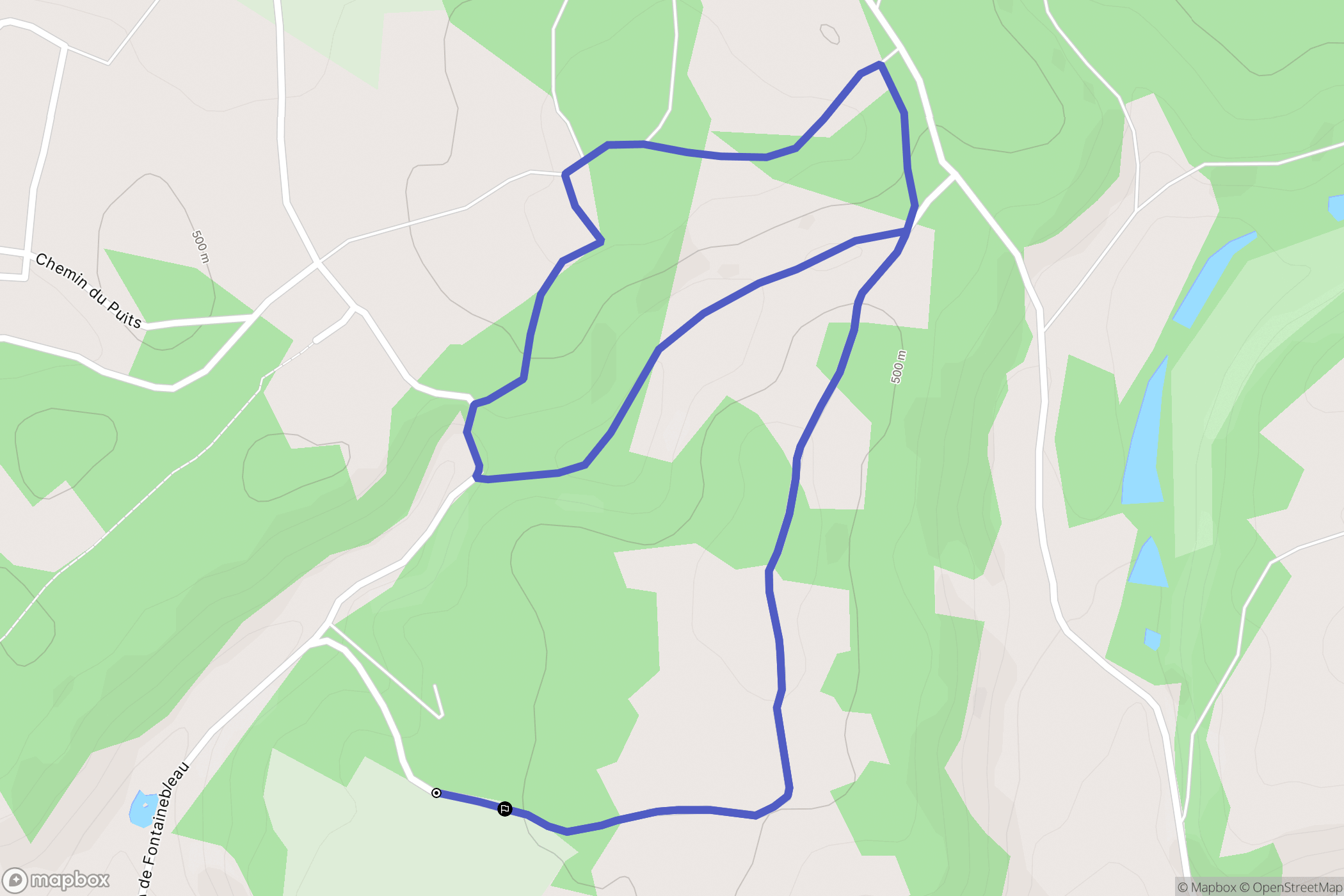 Saint-Jean-de-Bournay : carte du parcours de randonnée - France