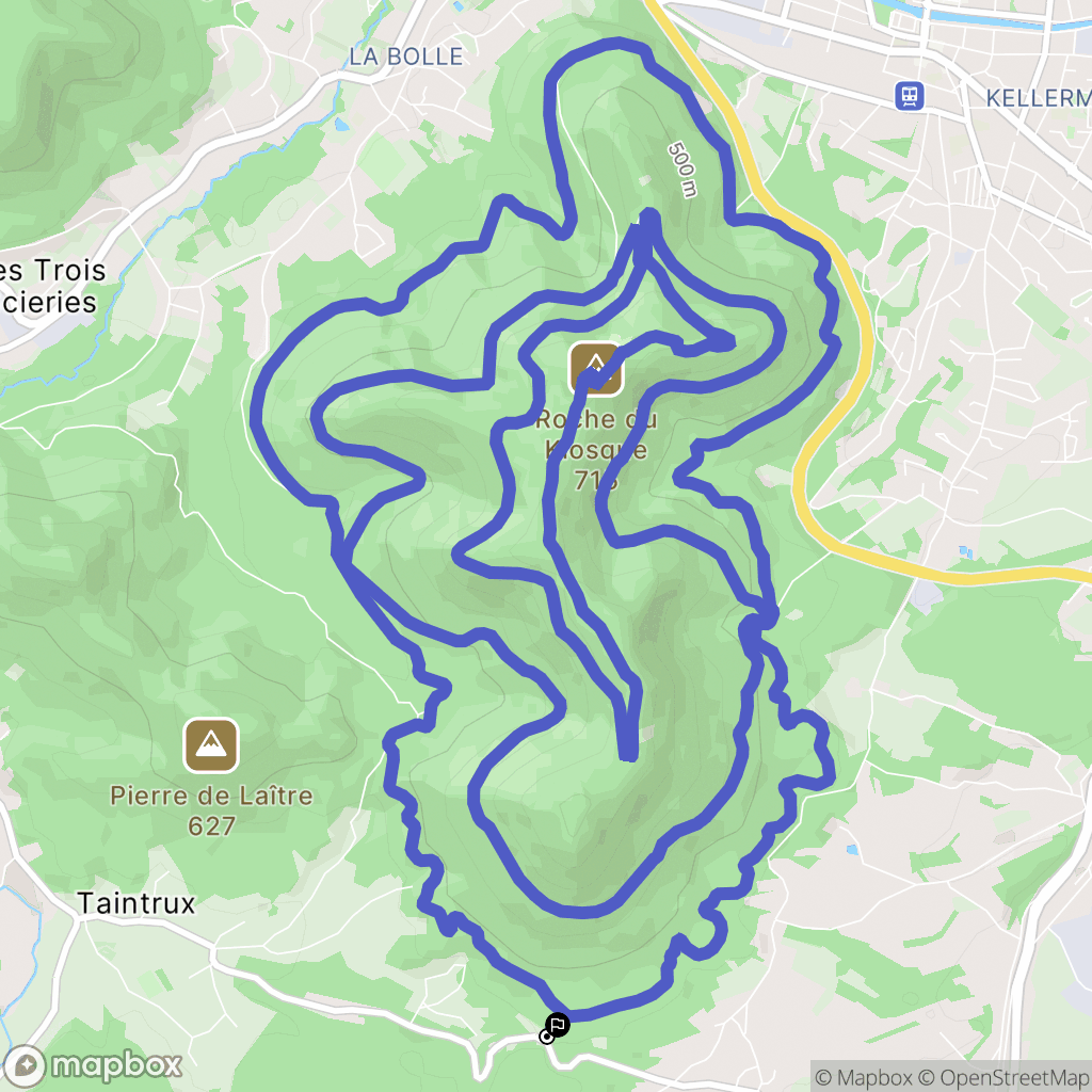 Saulcy-sur-Meurthe : carte du parcours de randonnée - France