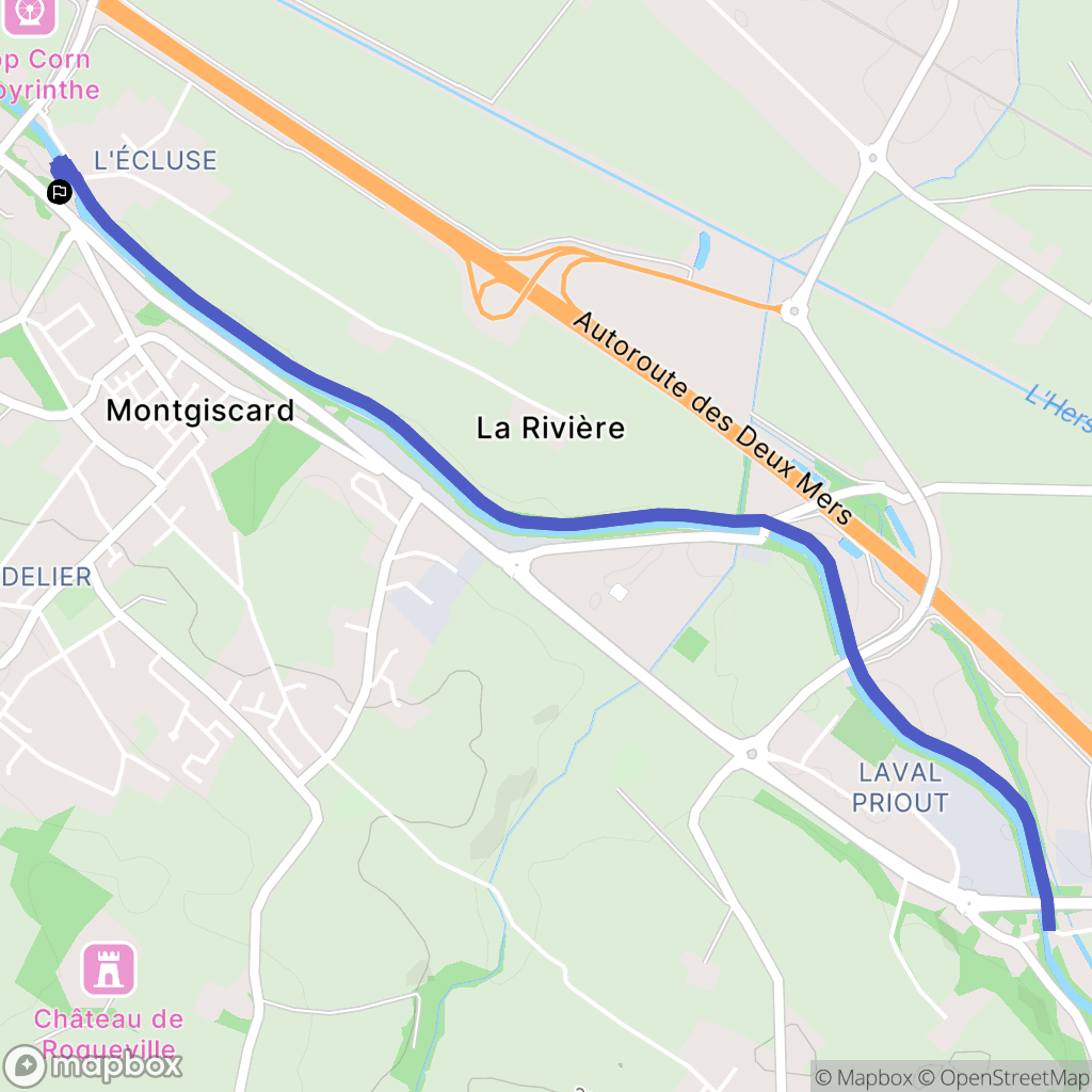 Montgiscard : carte du parcours de randonnée - France