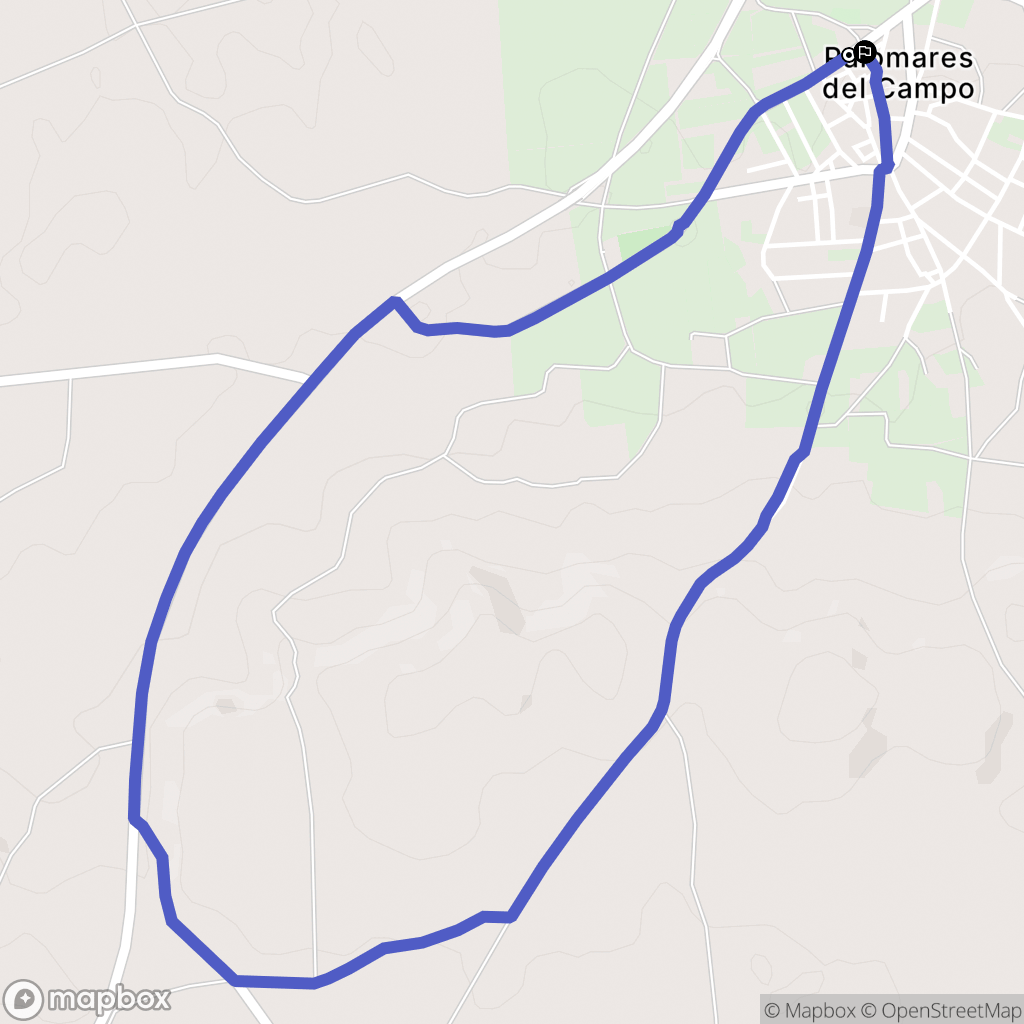 Palomares del Campo : carte du parcours de randonnée - Spain