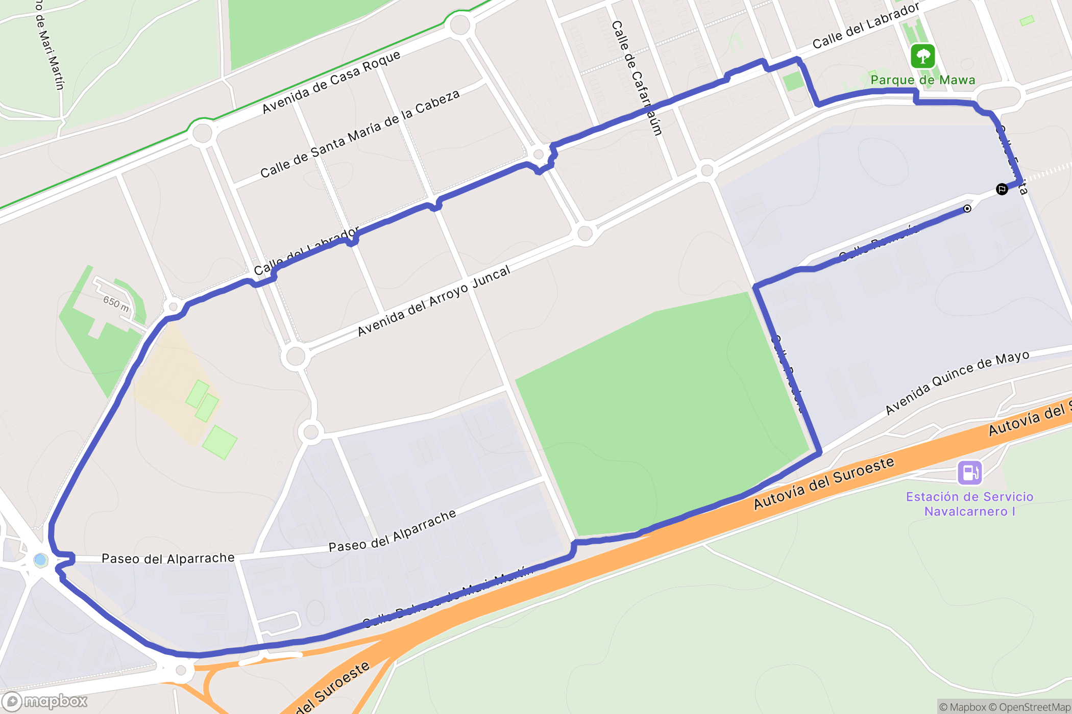 Navalcarnero : carte du parcours de randonnée - Spain