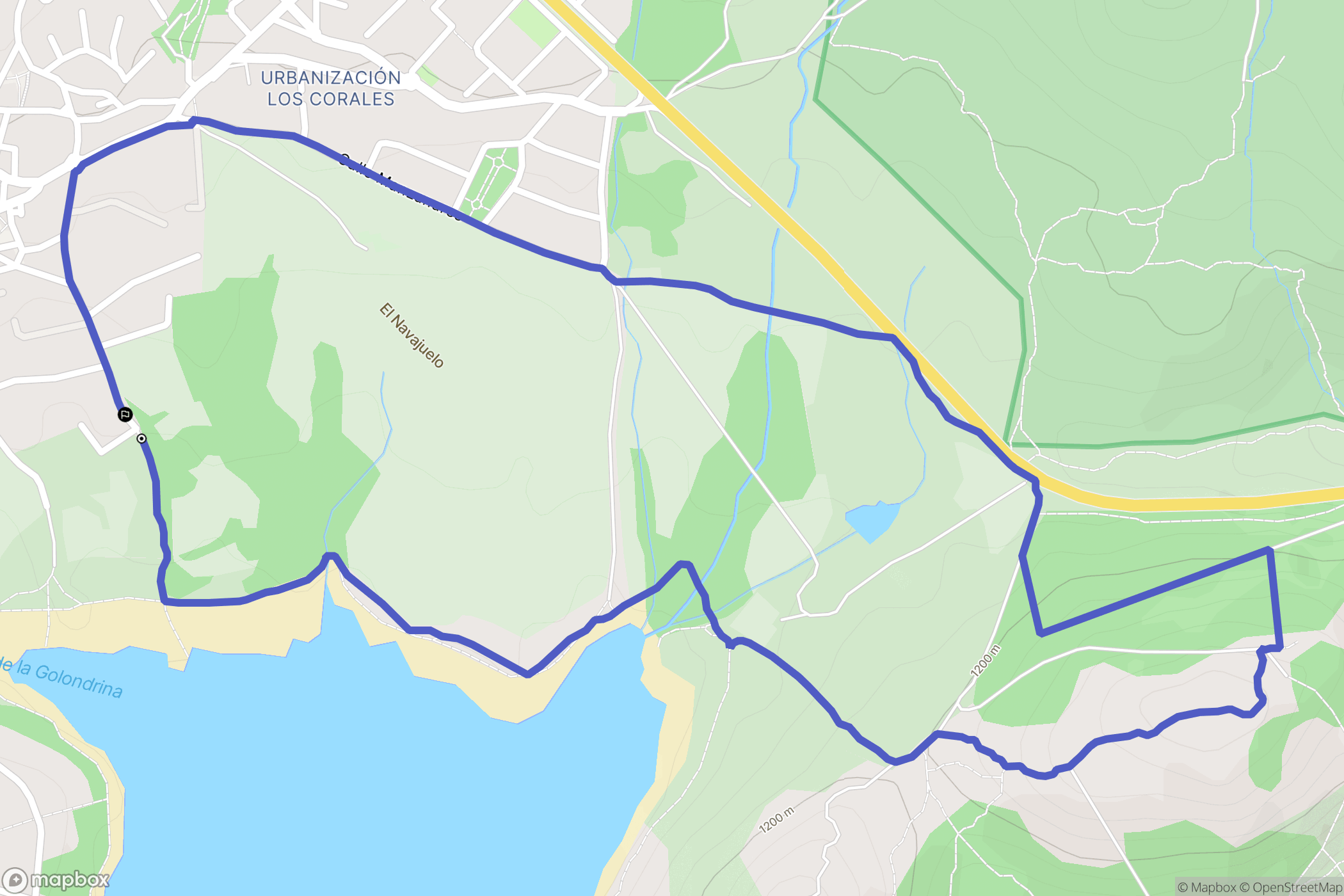 Navacerrada : carte du parcours de randonnée - Spain