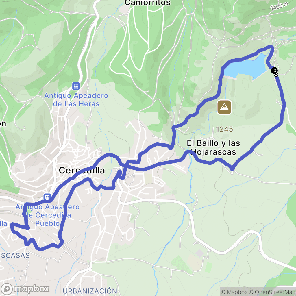 Cercedilla : carte du parcours de randonnée - Spain