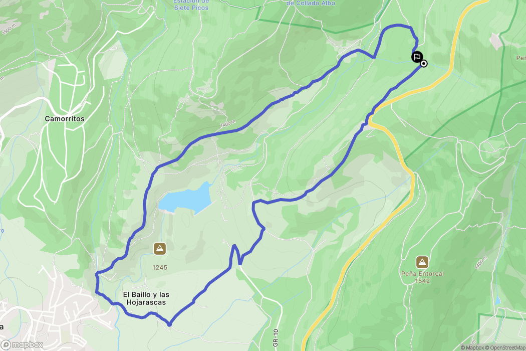 Navacerrada : carte du parcours de randonnée - Spain