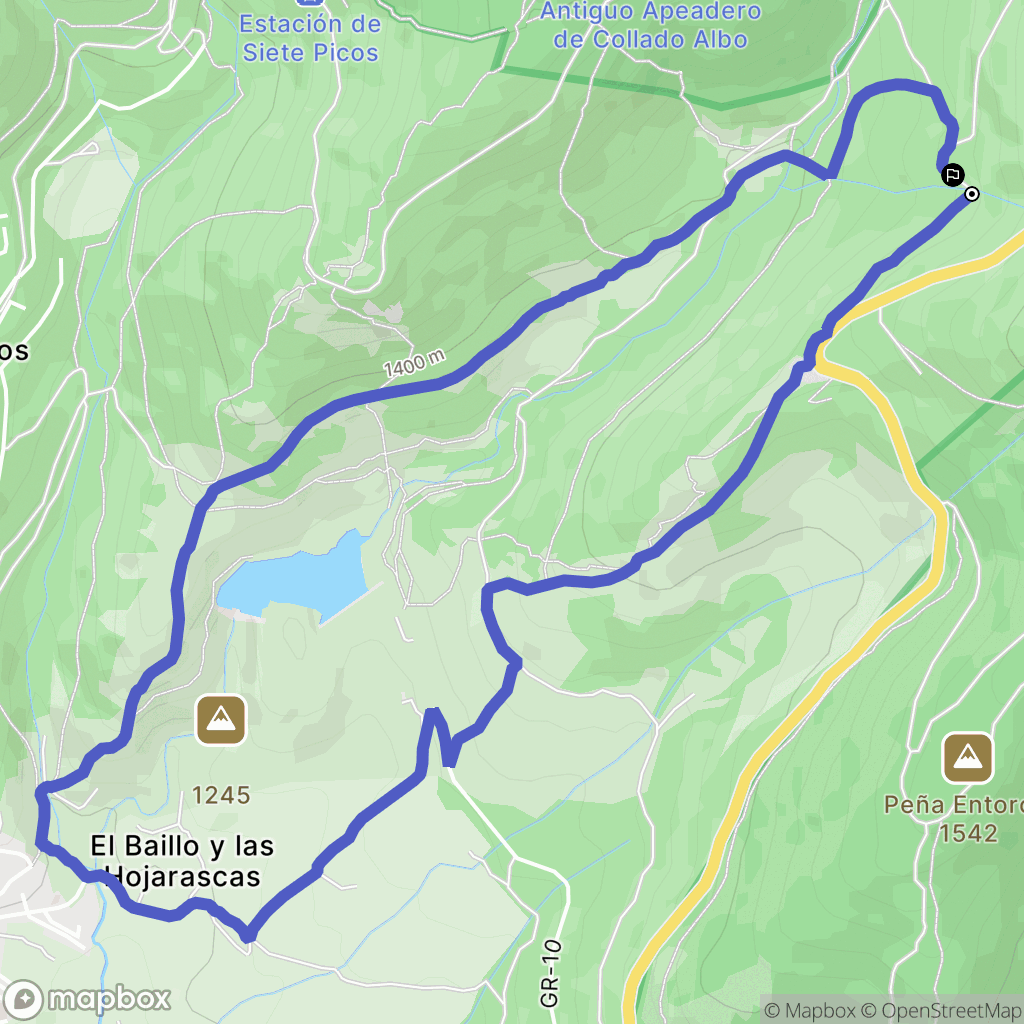 Navacerrada : carte du parcours de randonnée - Spain