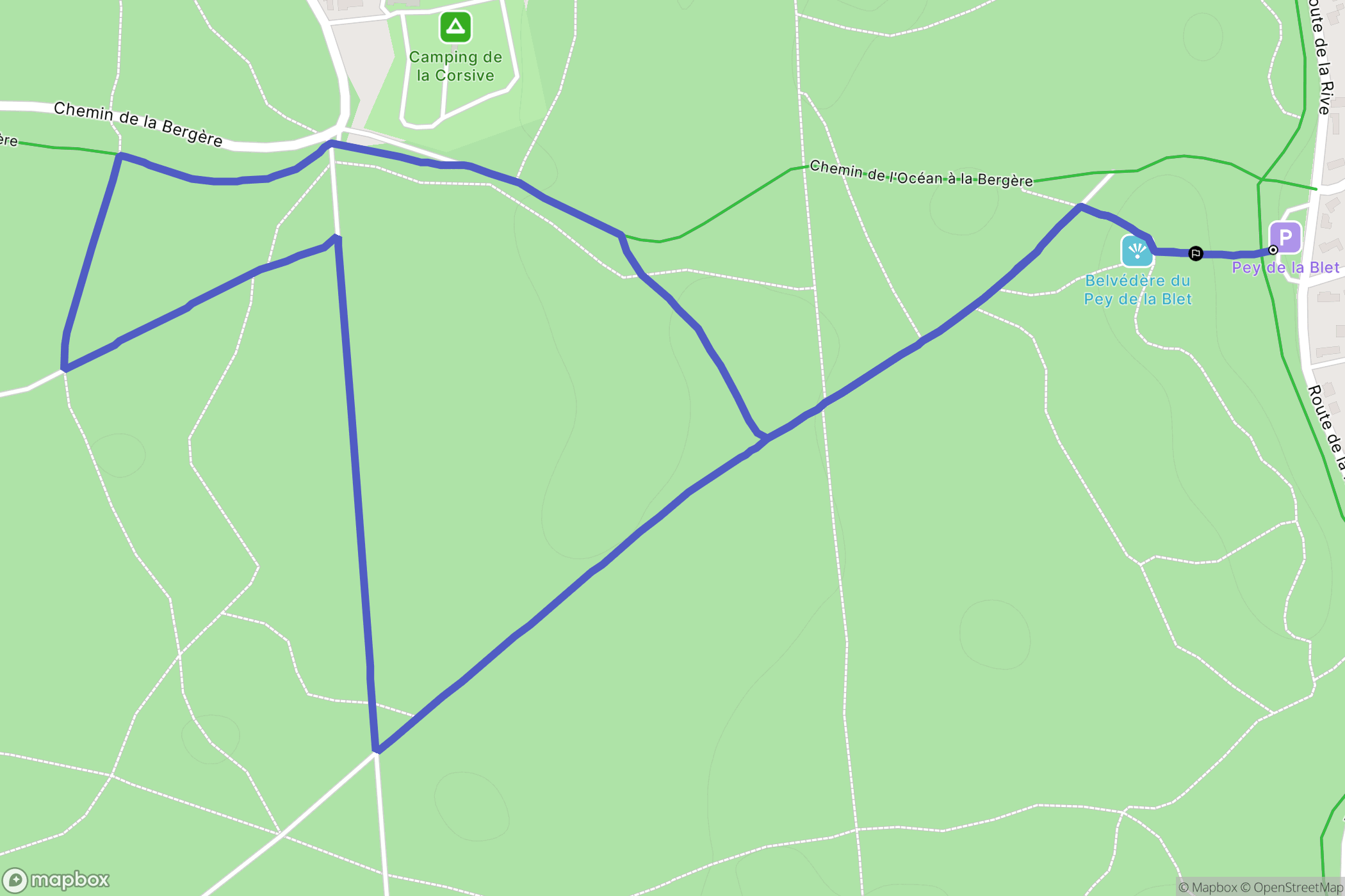 La Barre-de-Monts : carte du parcours de randonnée - France