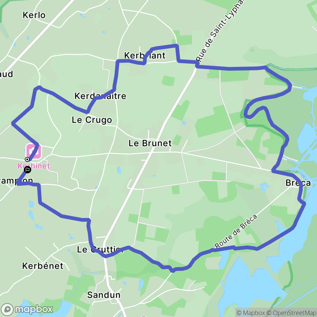 Saint-Lyphard : carte du parcours de randonnée - France