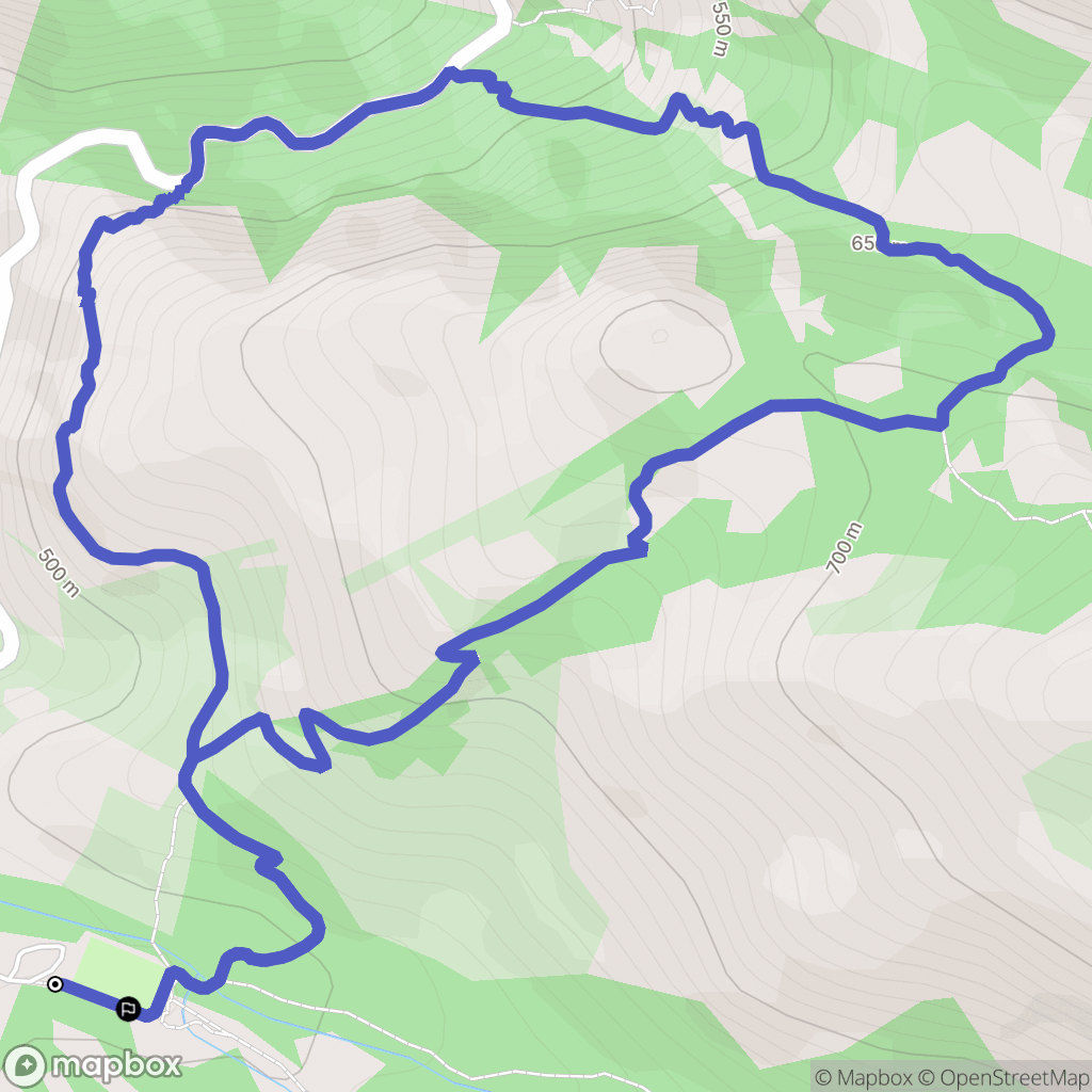 Piana : carte du parcours de randonnée - France
