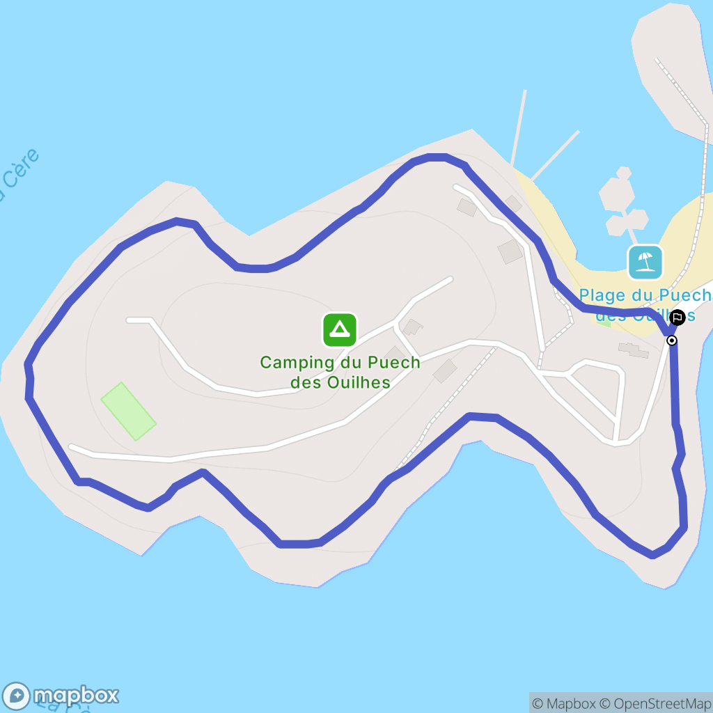 Lacapelle-Viescamp : carte du parcours de randonnée - France