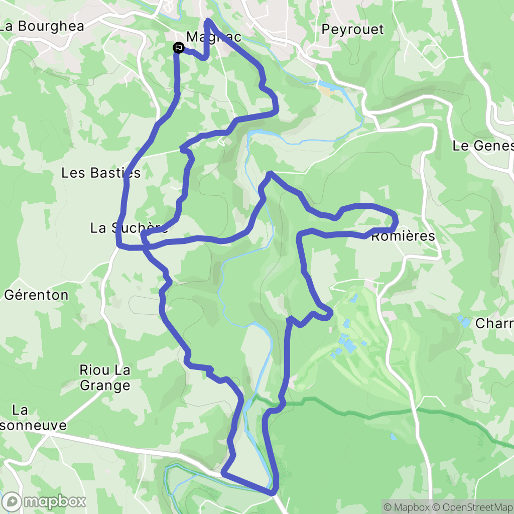 Le Chambon-sur-Lignon : carte du parcours de randonnée - France