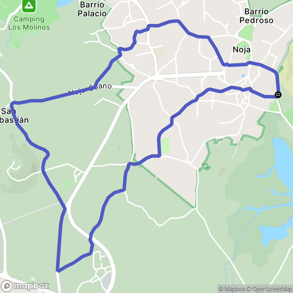 Noja : carte du parcours de randonnée - Spain