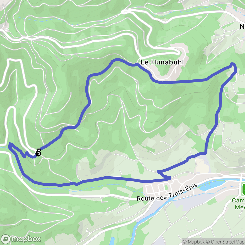 Turckheim : carte du parcours de randonnée - France