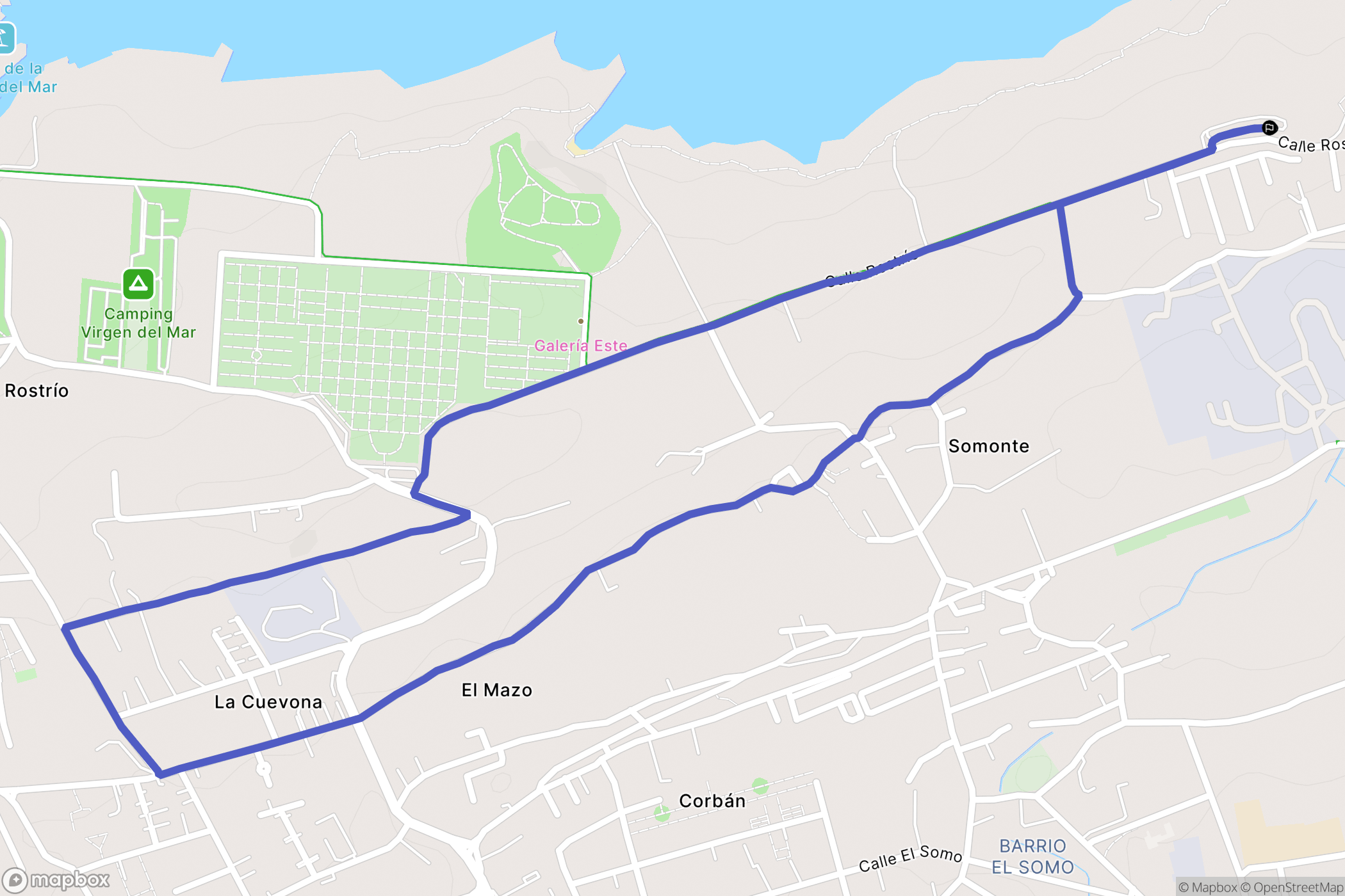 Santander : carte du parcours de randonnée - Spain