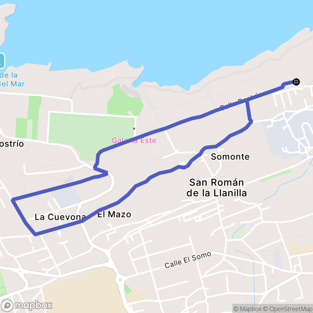 Santander : carte du parcours de randonnée - Spain