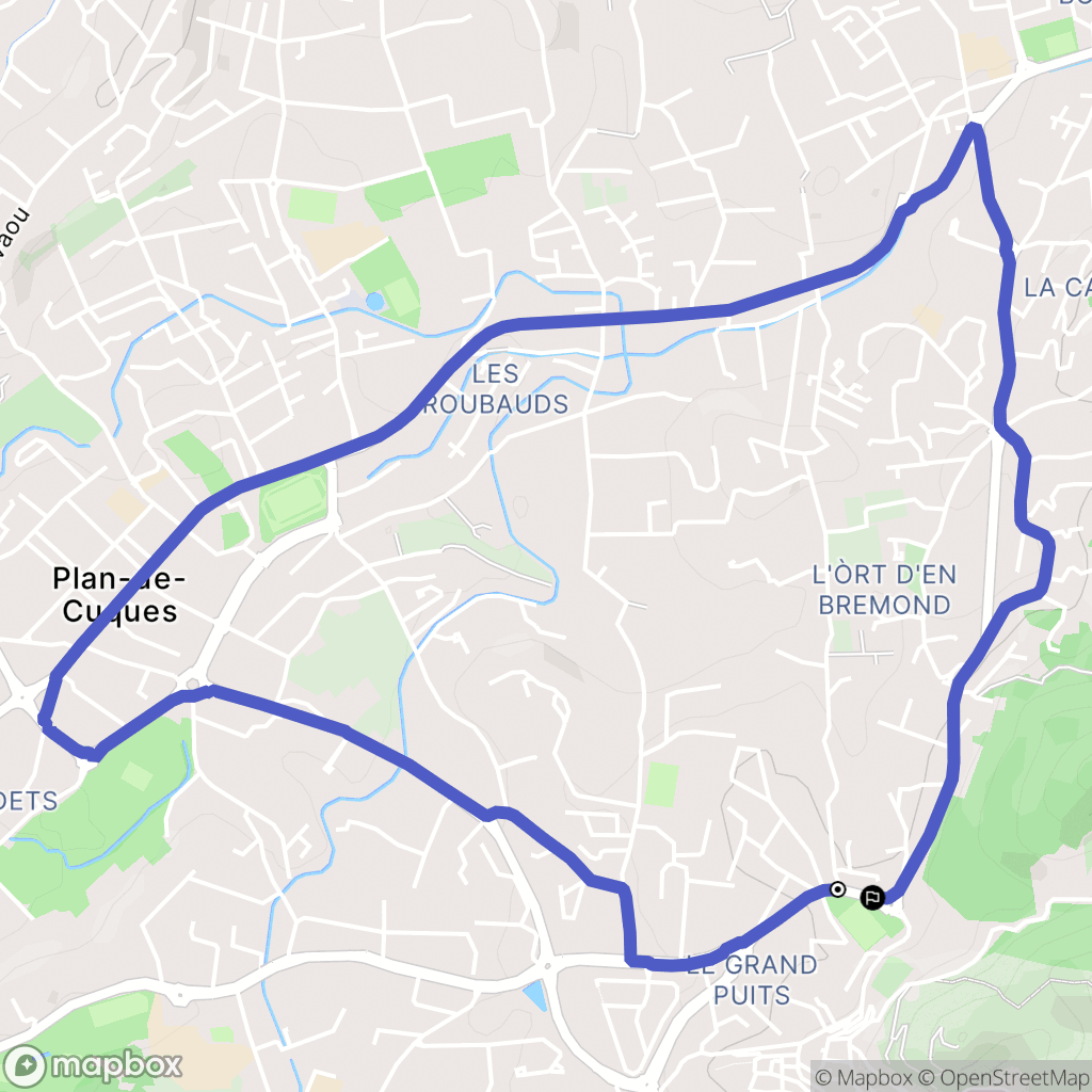 Allauch : carte du parcours de randonnée - France