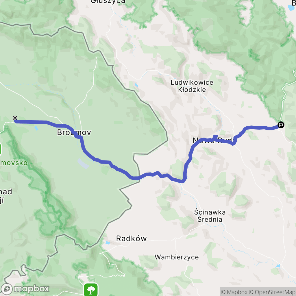 Jetřichov: mapa trasy - Czechia