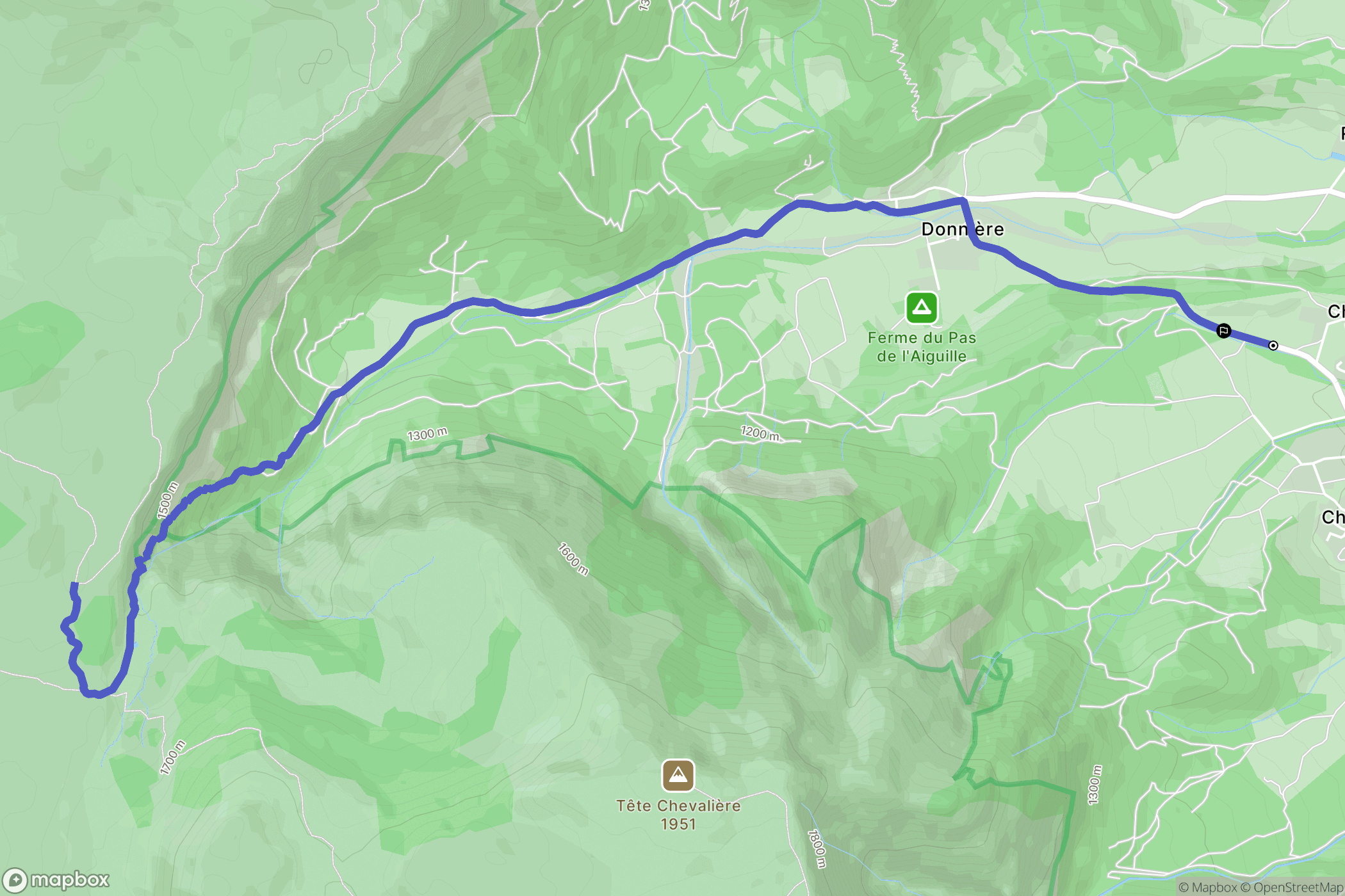 Chichilianne : carte du parcours de randonnée - France