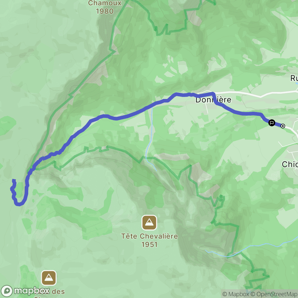 Chichilianne : carte du parcours de randonnée - France