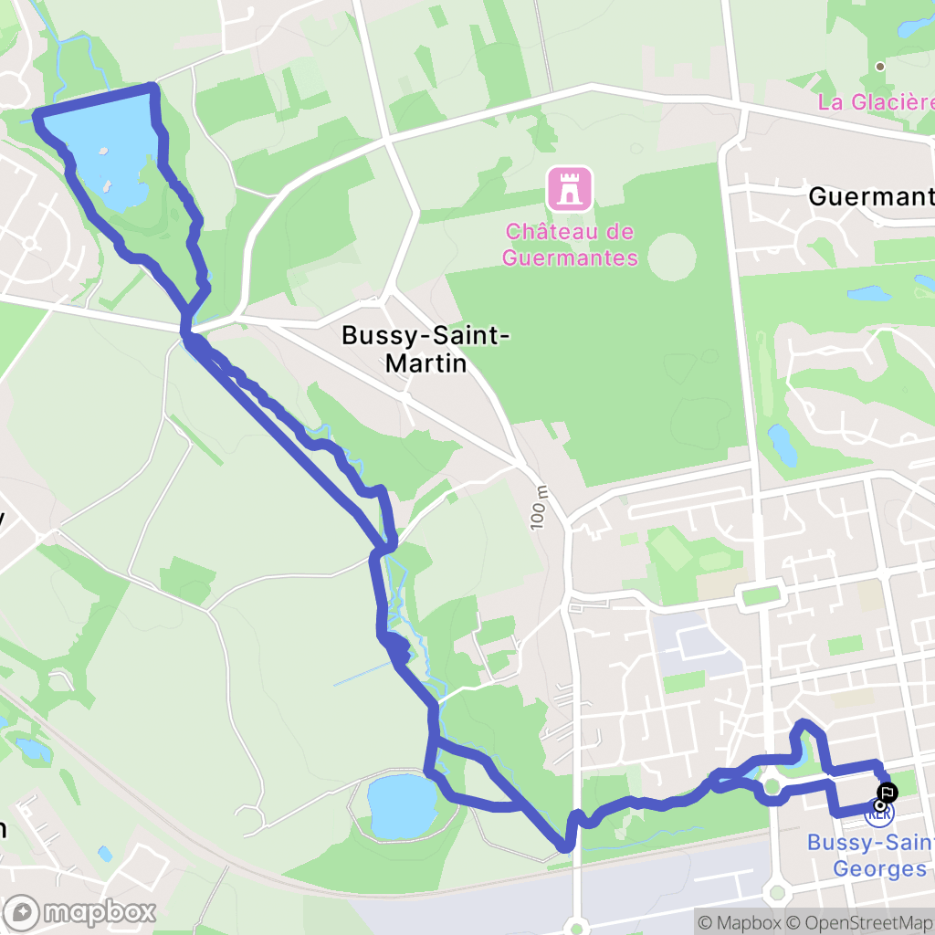 Bussy-Saint-Georges : carte du parcours de randonnée - France