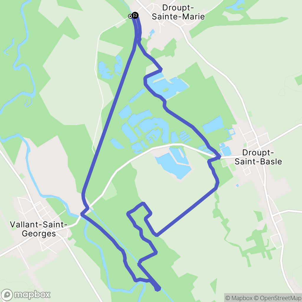 Droupt-Sainte-Marie : carte du parcours de randonnée - France