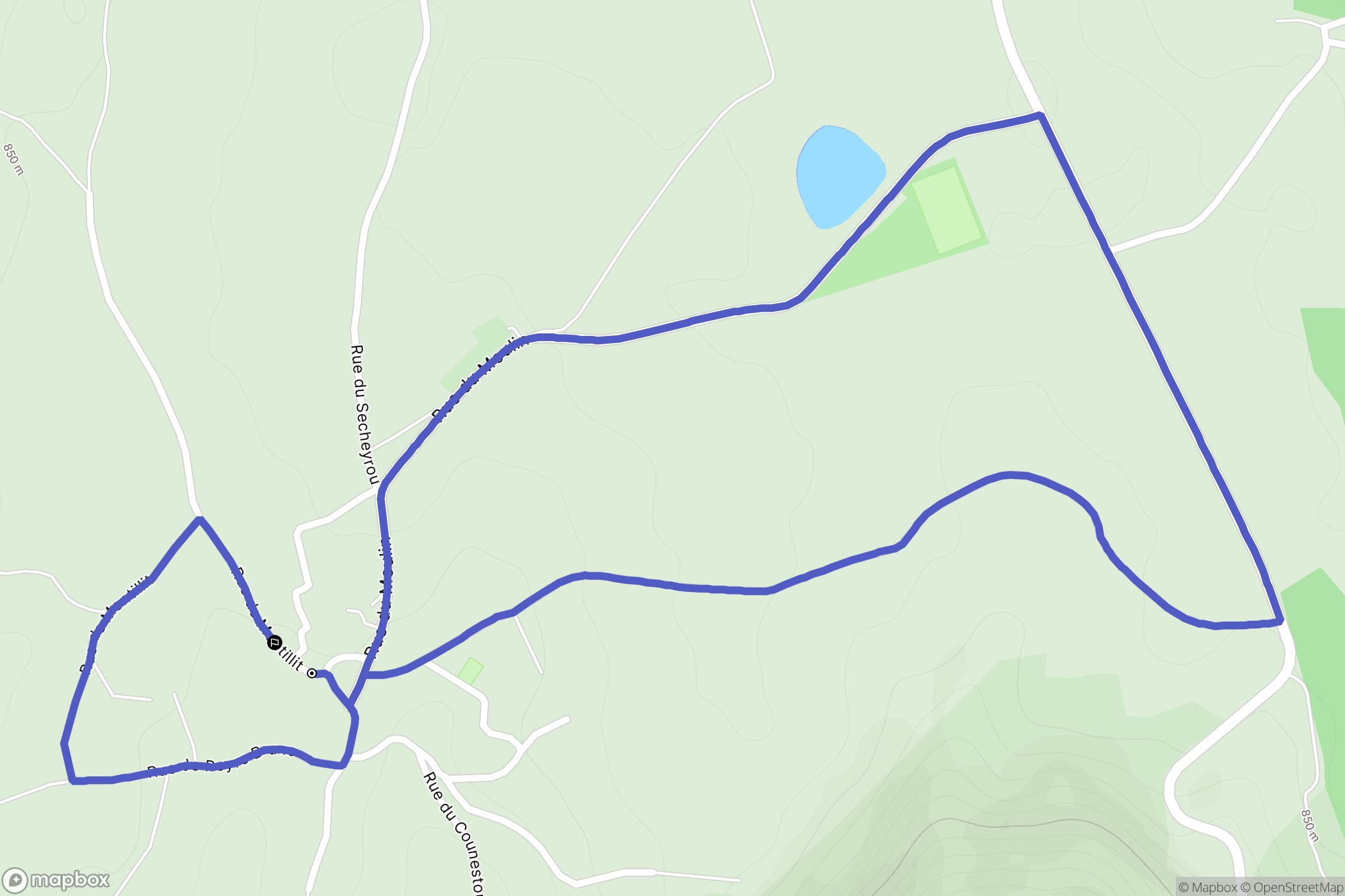 Anglards-de-Saint-Flour : carte du parcours de randonnée - France