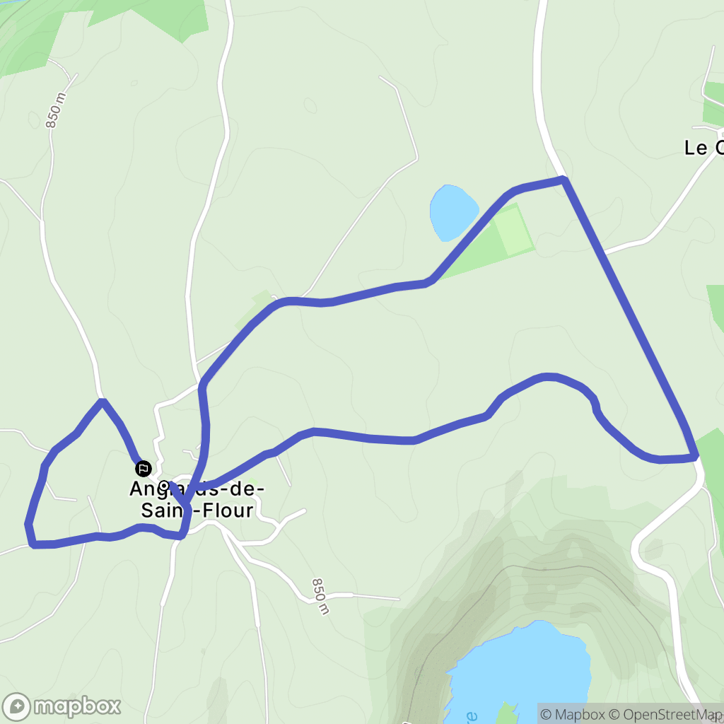 Anglards-de-Saint-Flour : carte du parcours de randonnée - France