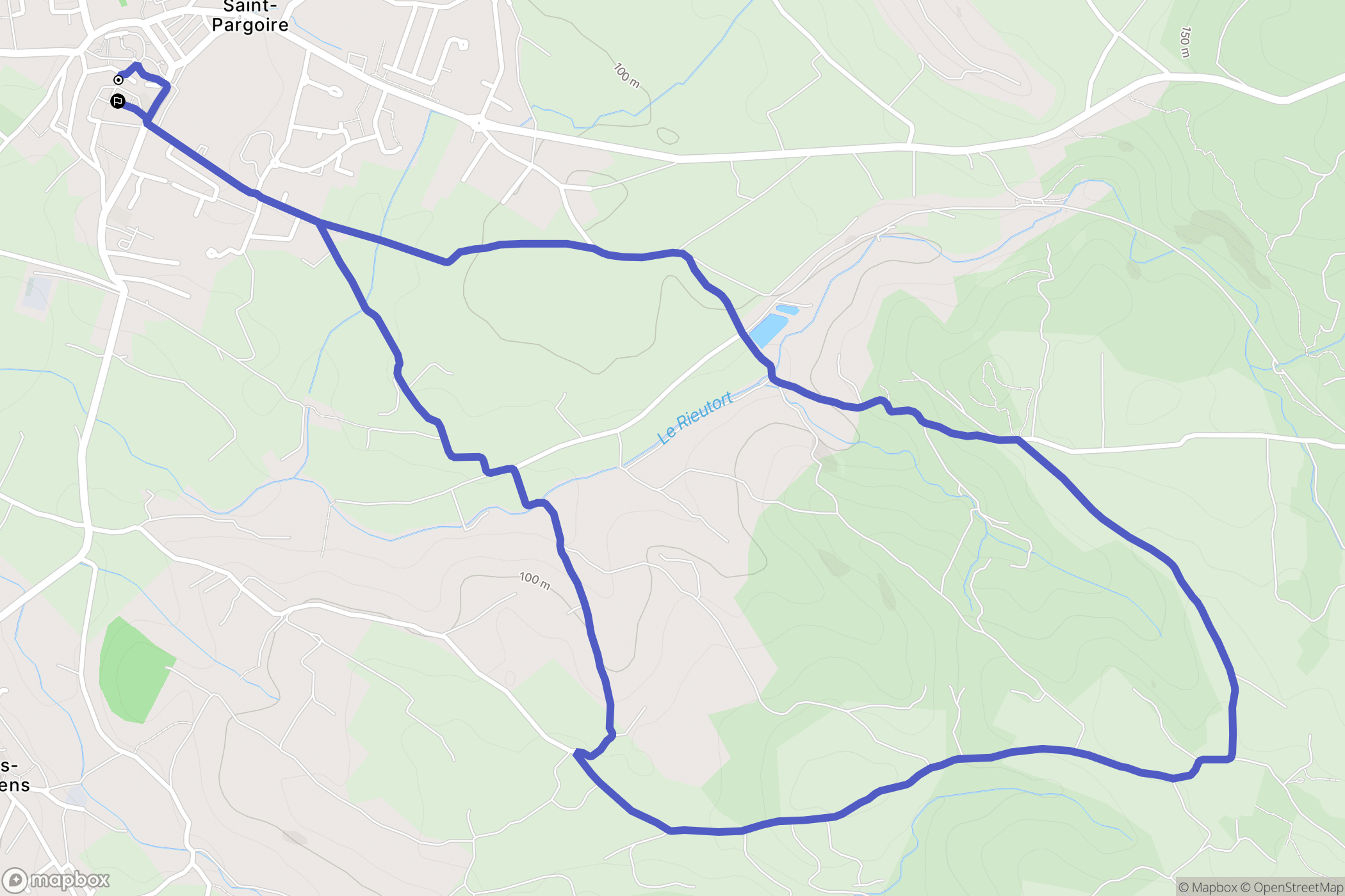 Saint-Pargoire : carte du parcours de randonnée - France