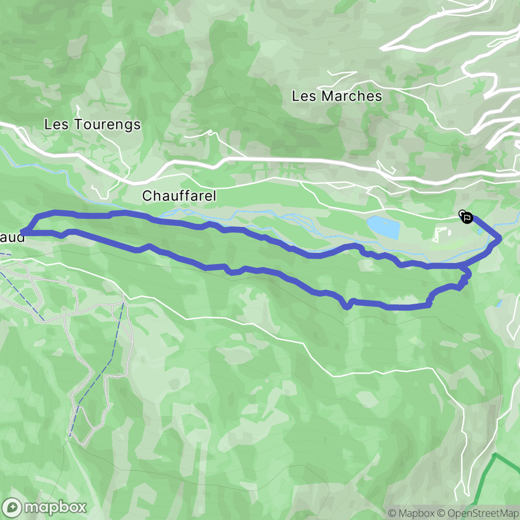Orcières : carte du parcours de randonnée - France
