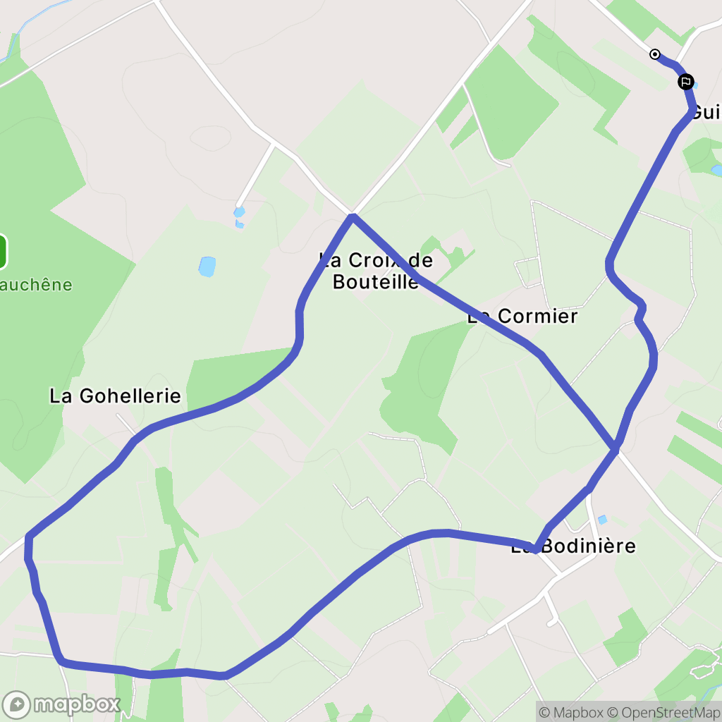 Le Landreau : carte du parcours de randonnée - France